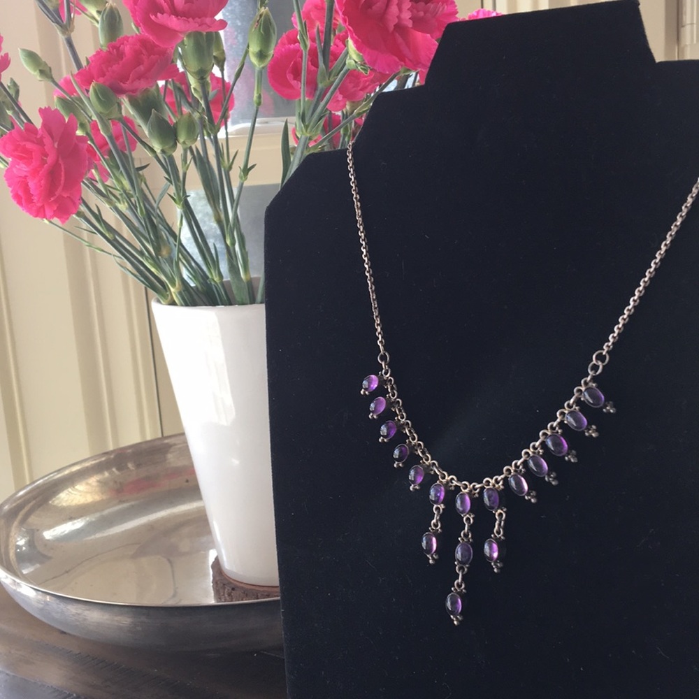 Amethyst Drop Necklace